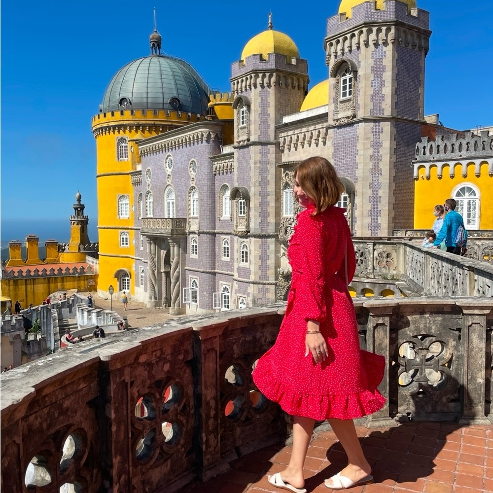 Gorgeous polka dot red dress